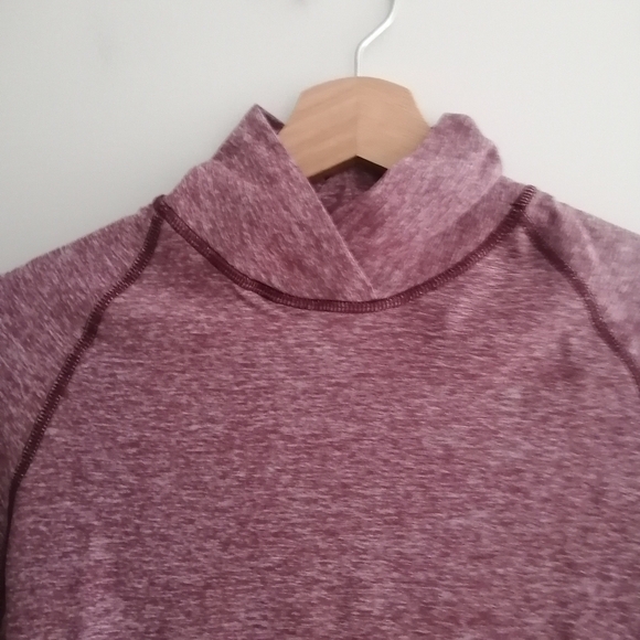 Lululemon Warm Your Core Long Sleeve Pleated Back Bordeaux Burgundy Small - Picture 9 of 16